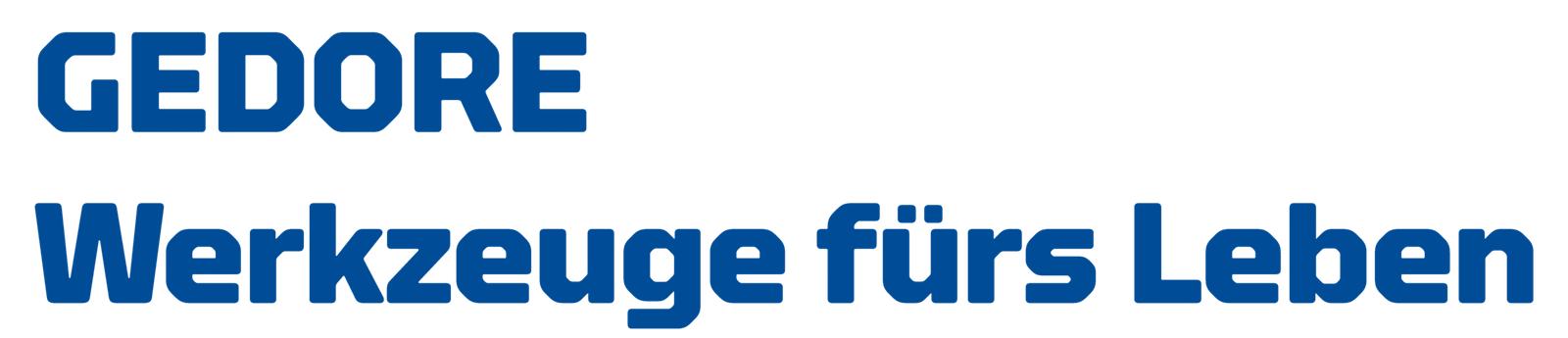 "Gedore. Werkzeuge fürs Leben" - Schriftzug